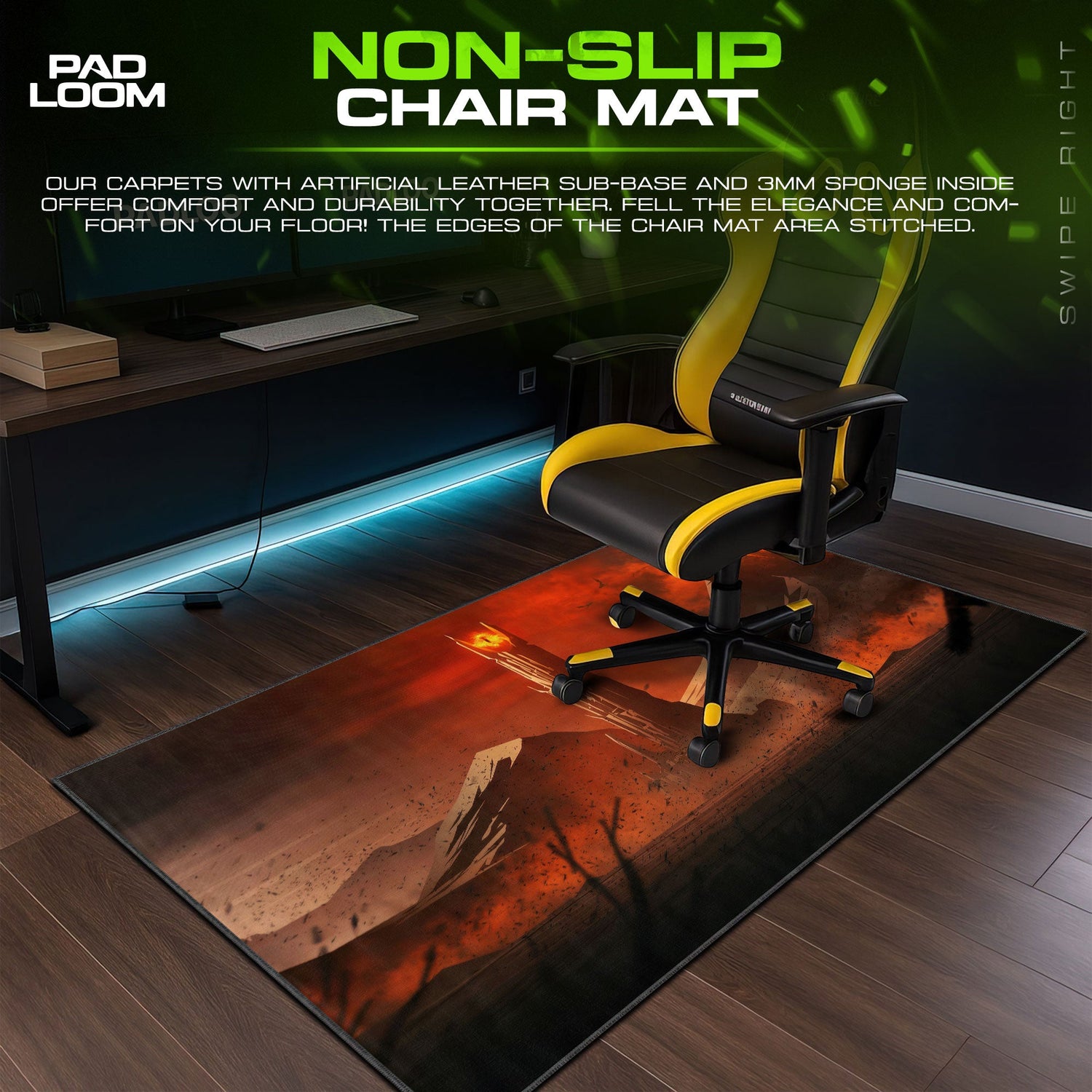 Lord of the Rings Mordor Eye Mouse Pad, Fantasy Gaming Desk Mat Padloom