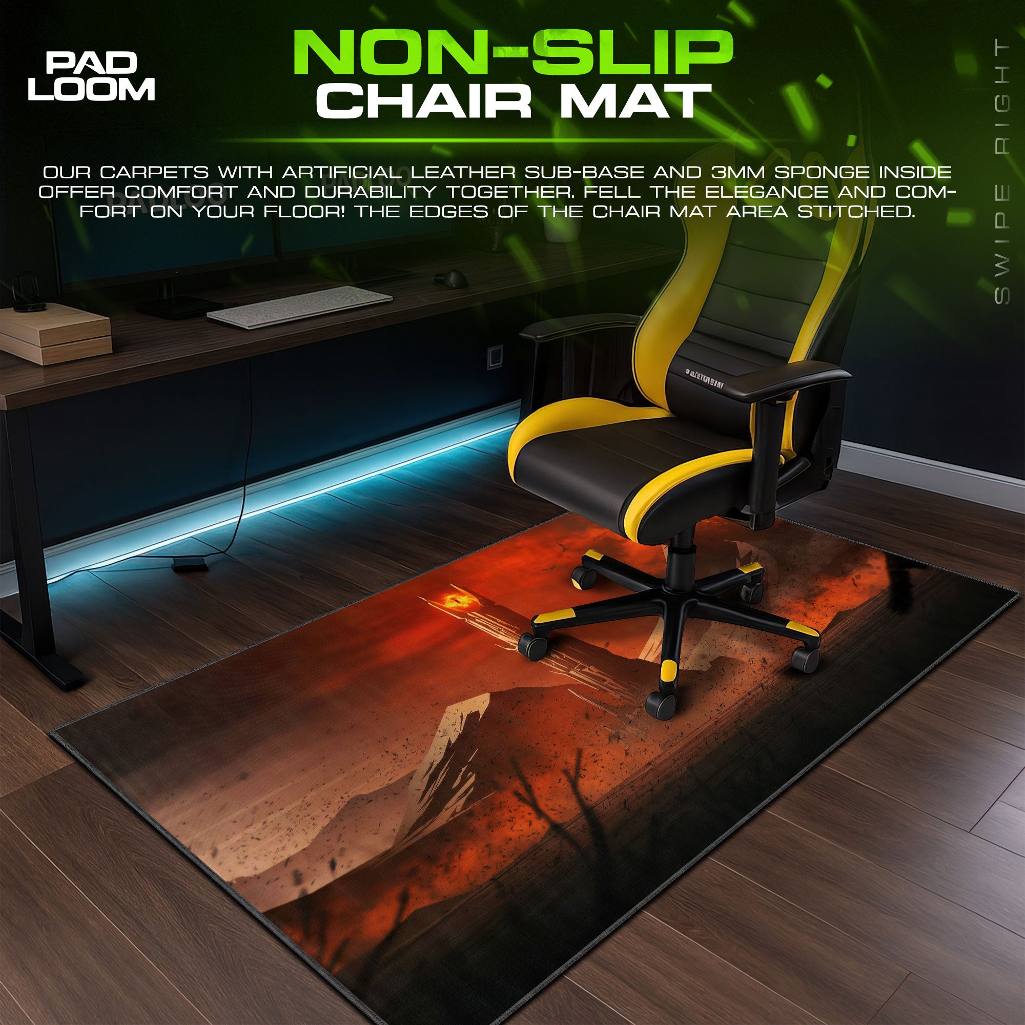 Lord of the Rings Mordor Eye Mouse Pad, Fantasy Gaming Desk Mat