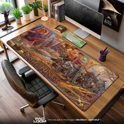 Lord of the Rings Mouse Pad, Fellowship Classic Art Gaming Desk Mat