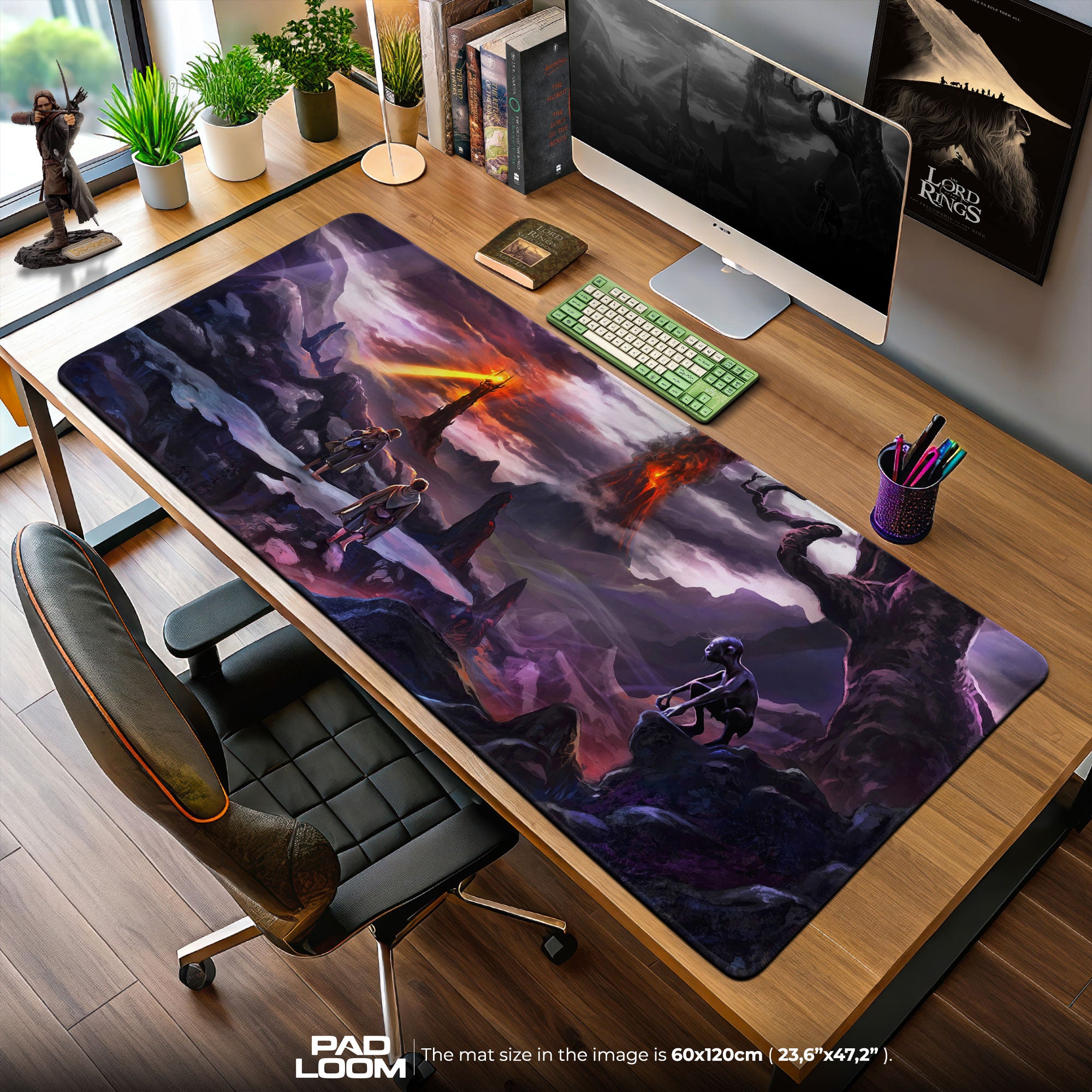 Lord of the Rings Mouse Pad, Mount Doom Gaming Desk Mat