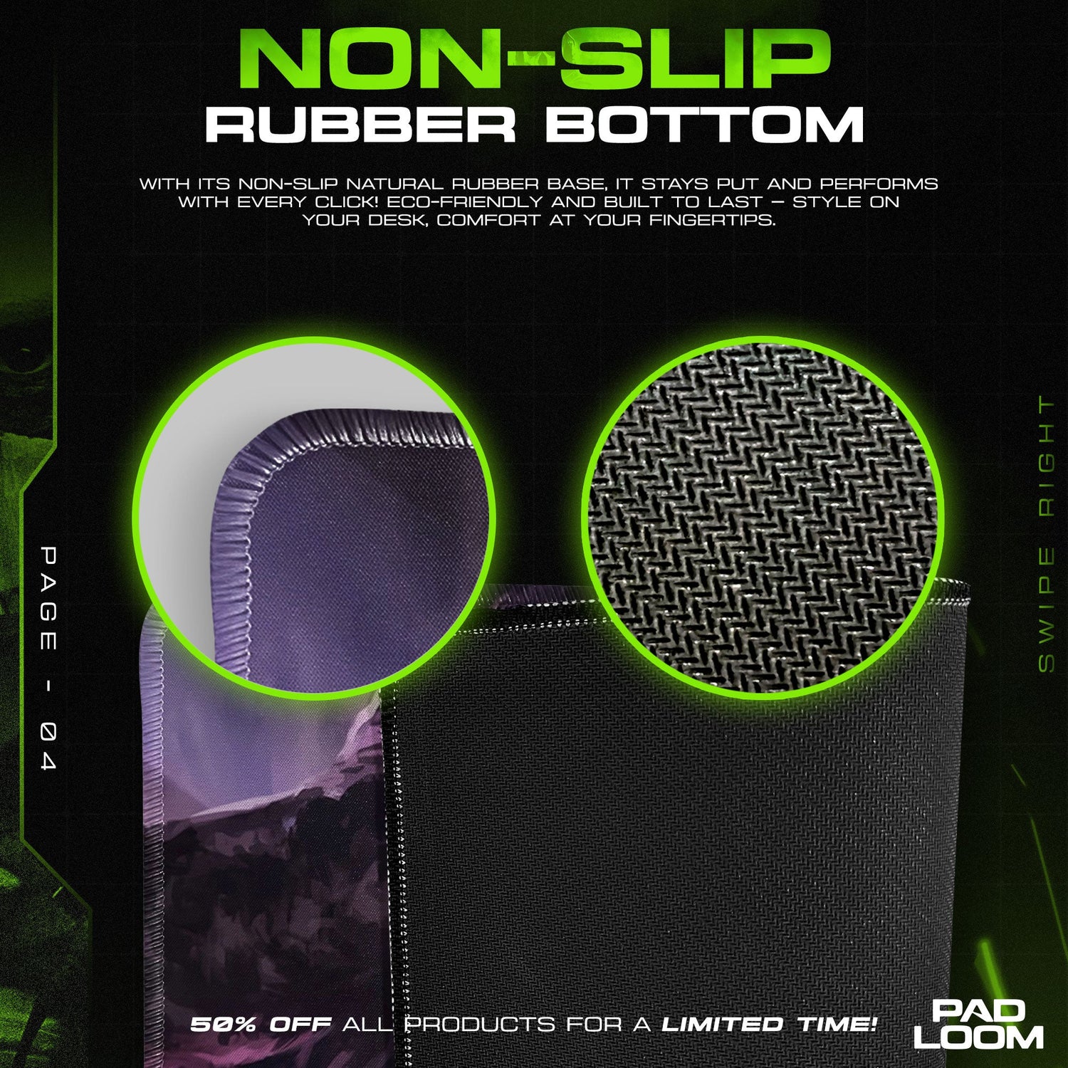 Lord of the Rings Mouse Pad, Mount Doom Gaming Desk Mat Padloom