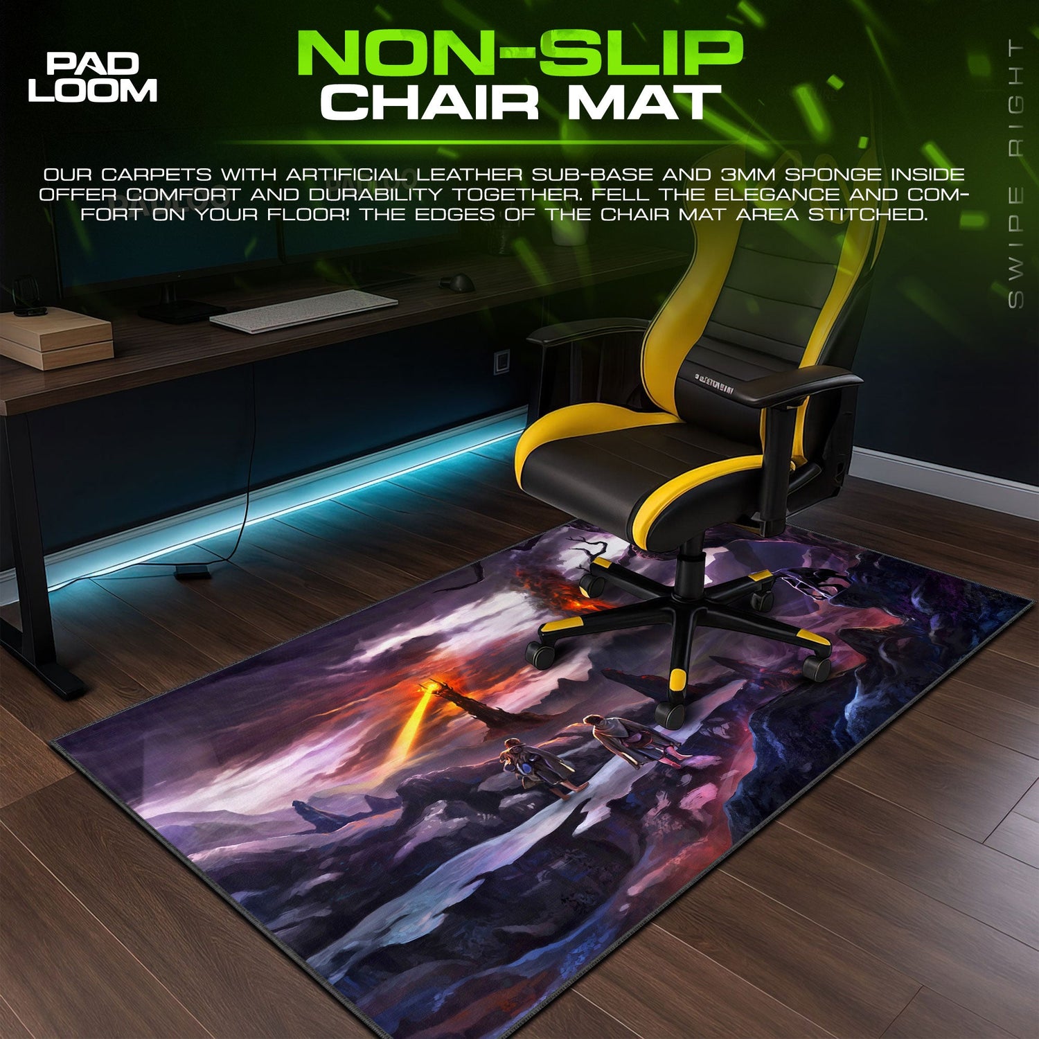 Lord of the Rings Mouse Pad, Mount Doom Gaming Desk Mat Padloom