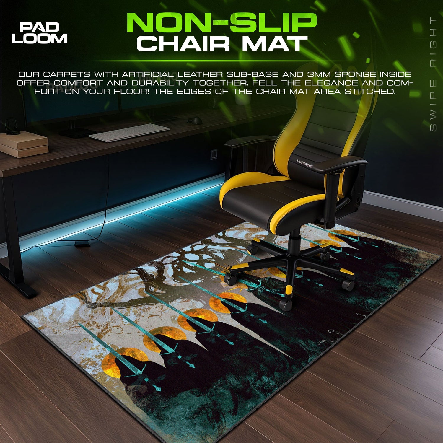 Lord of the Rings Mouse Pad, Ringwraiths Gaming Desk Mat Padloom