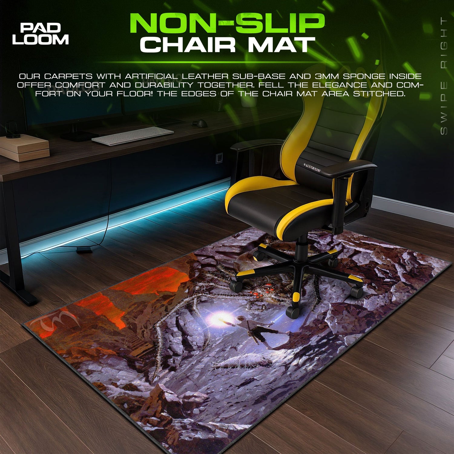 Lord of the Rings Mouse Pad, Shelob’s Lair Gaming Desk Mat Padloom