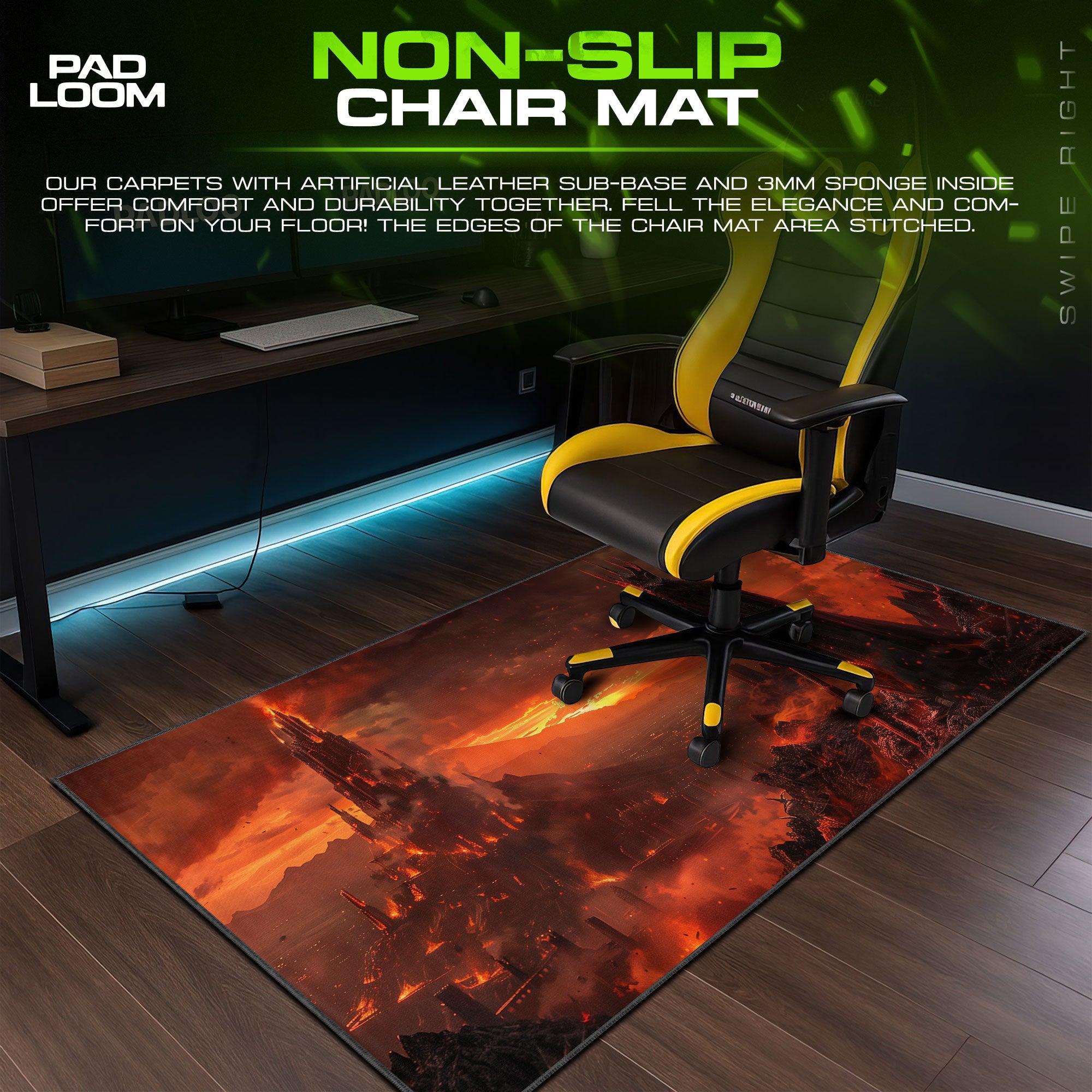 Lord of the Rings Sauron’s Dark Tower Mouse Pad, Fantasy Gamer Desk Mat