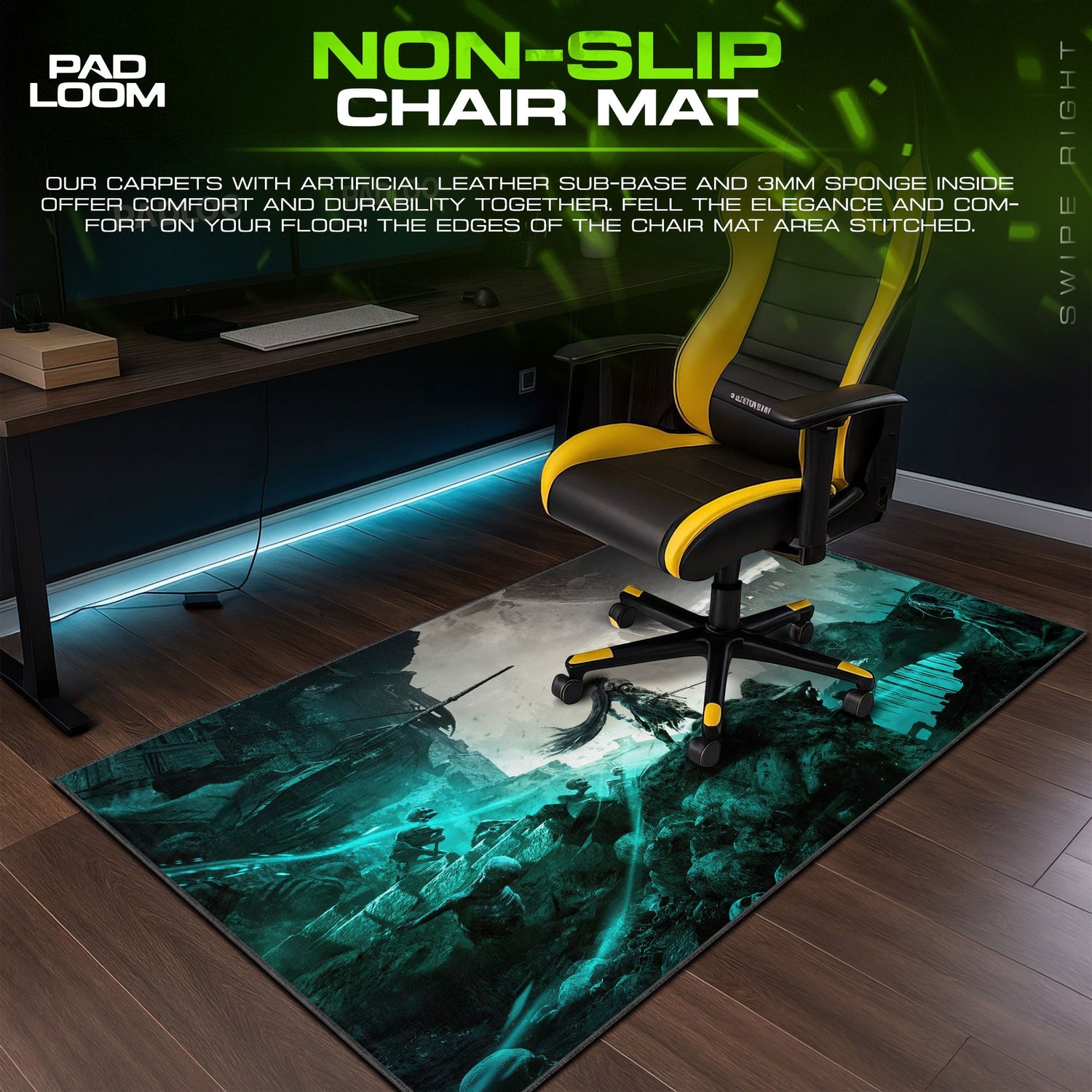 Lords of the Fallen Mouse Pad, Dark Ruins Gamer Desk Mat Padloom