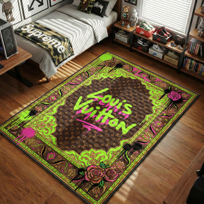 Louis Vuitton Graffiti Rug - Streetwear Floor Mat