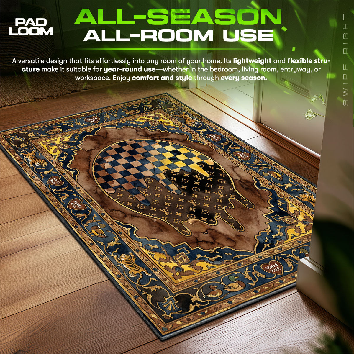 Louis Vuitton Drip Hype Floor fan rug — premium quality print