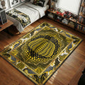 Louis Vuitton Yayoi Kusama dotted pumpkin yellow black hypebeast area rug