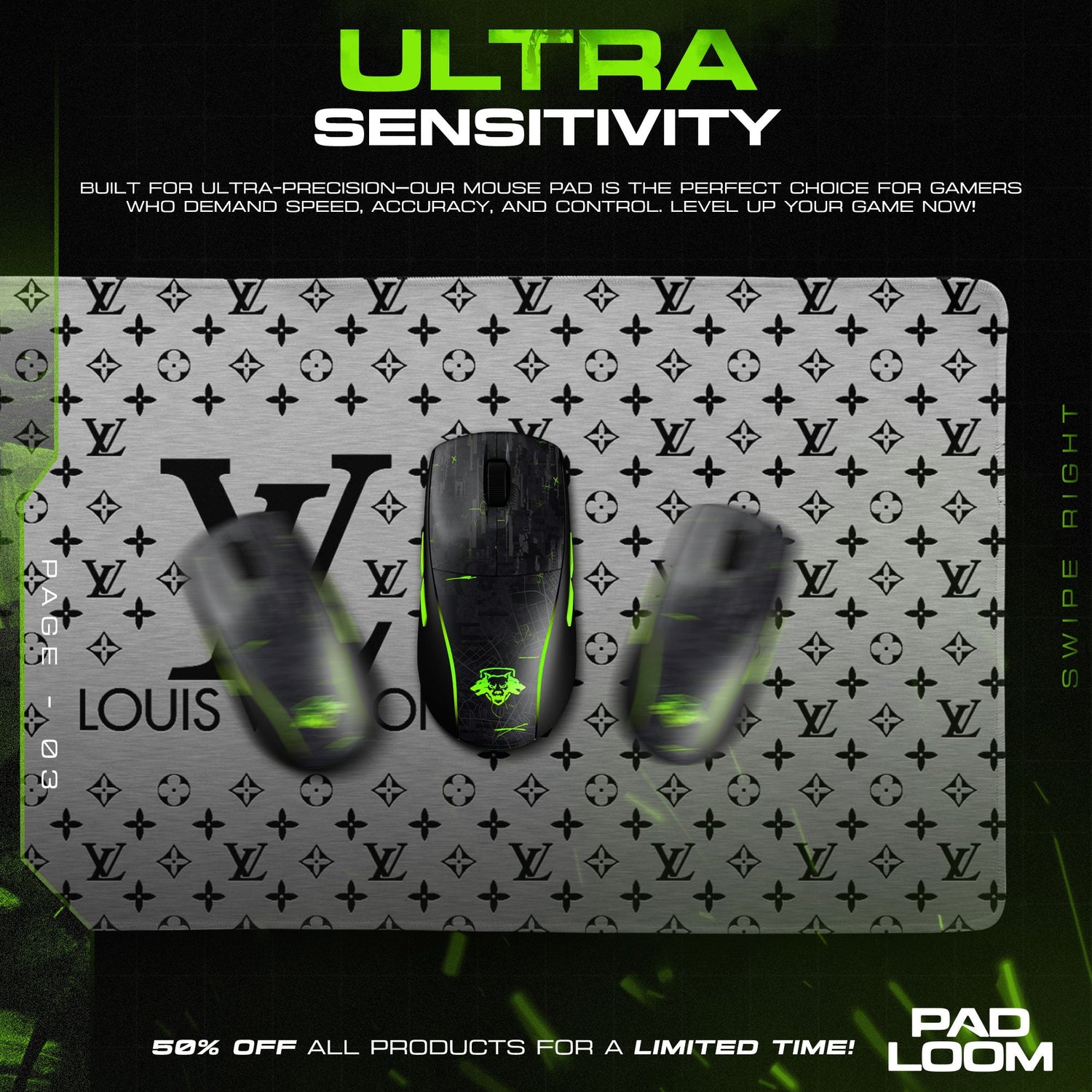 Louis Vuitton Monogram Mouse Pad, Designer Style Gaming Desk Mat Padloom