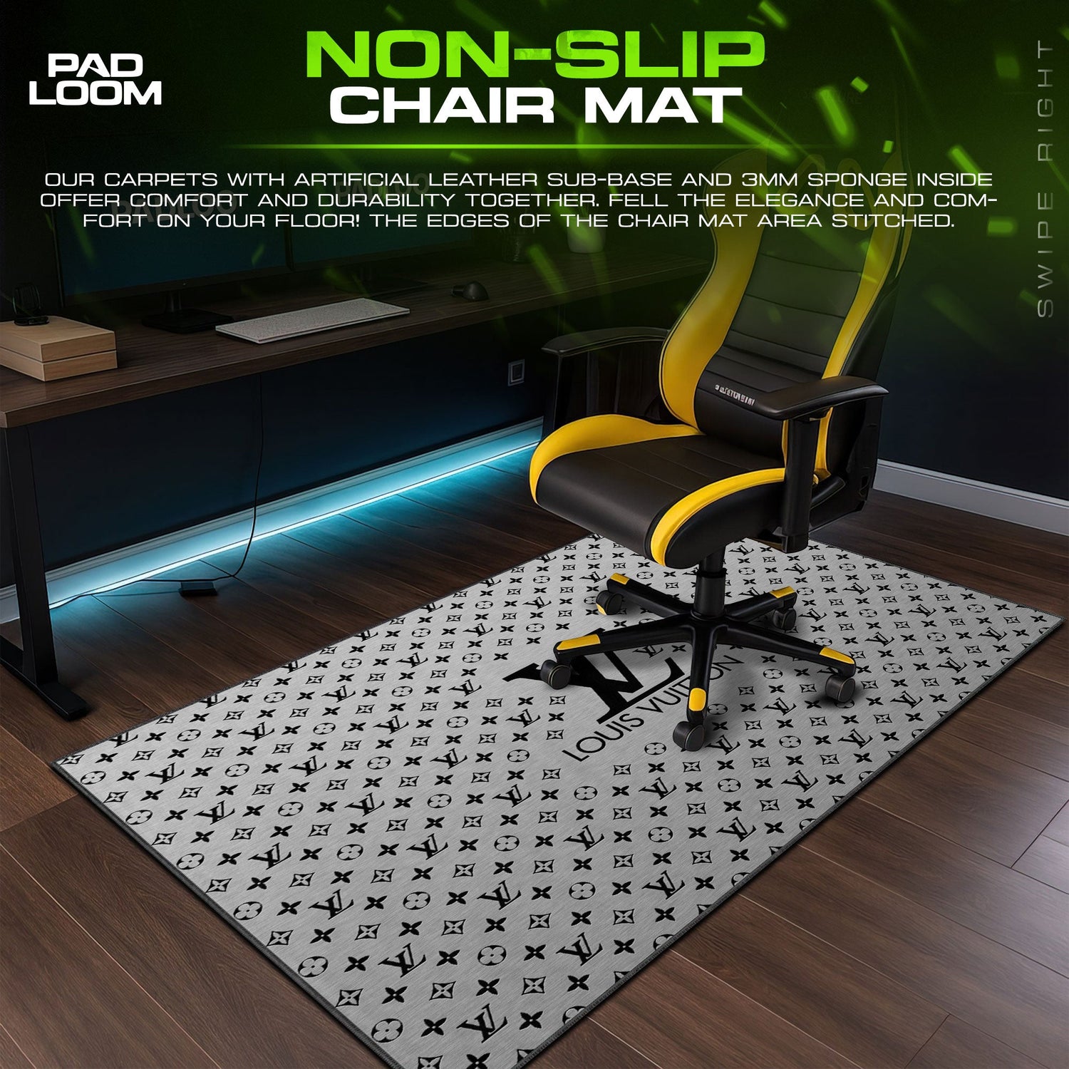 Louis Vuitton Monogram Mouse Pad, Designer Style Gaming Desk Mat Padloom