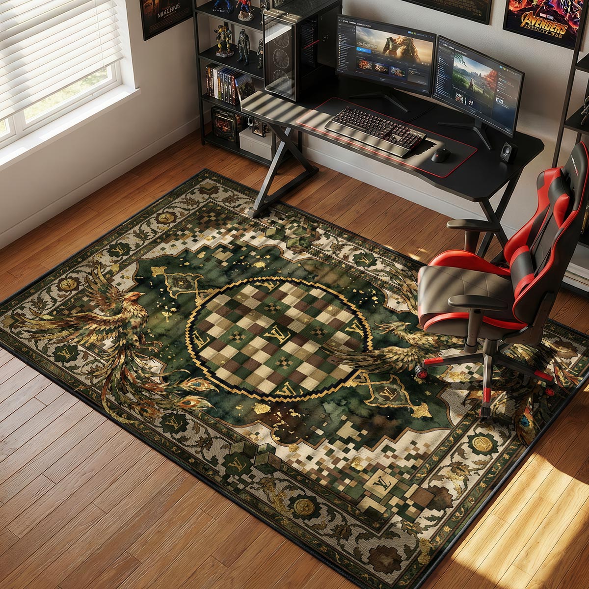 Louis Vuitton Phoenix Camo Streetwear Floor rug — main product view