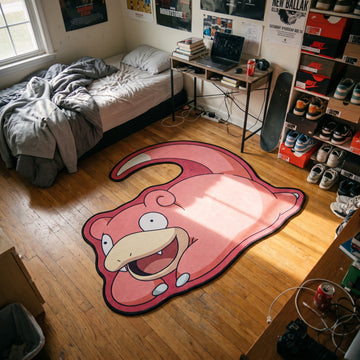 Lounging Slowpoke Rug - Shaped Anime Bedroom Area Rug