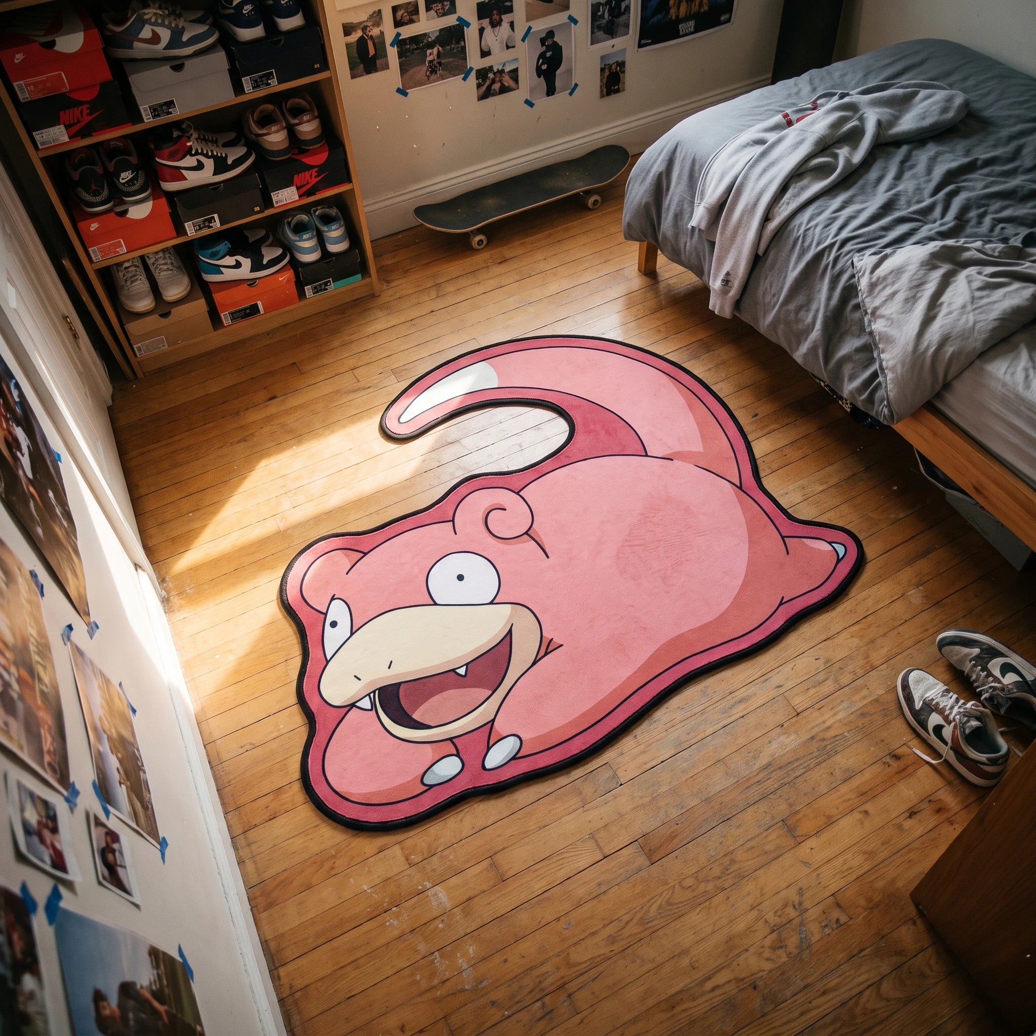 Lounging Slowpoke Rug - Shaped Anime Bedroom Area Rug