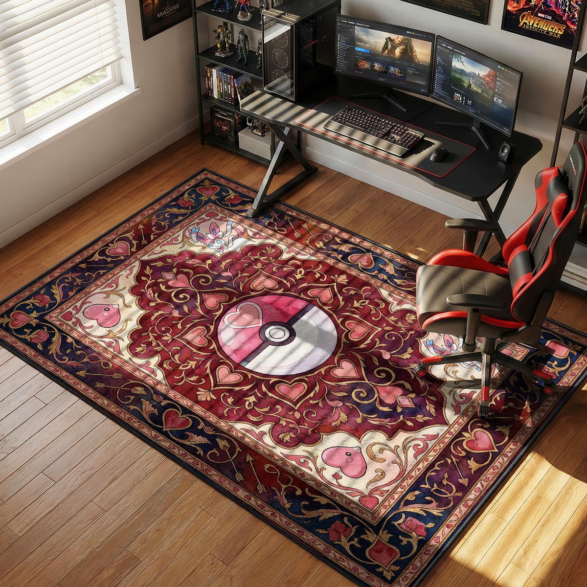 Love Ball Sylveon Pokémon Chair rug — main product view