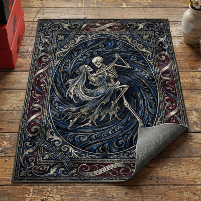 Lovers' Tango Skeleton Rug — Gothic Victorian Area Rug