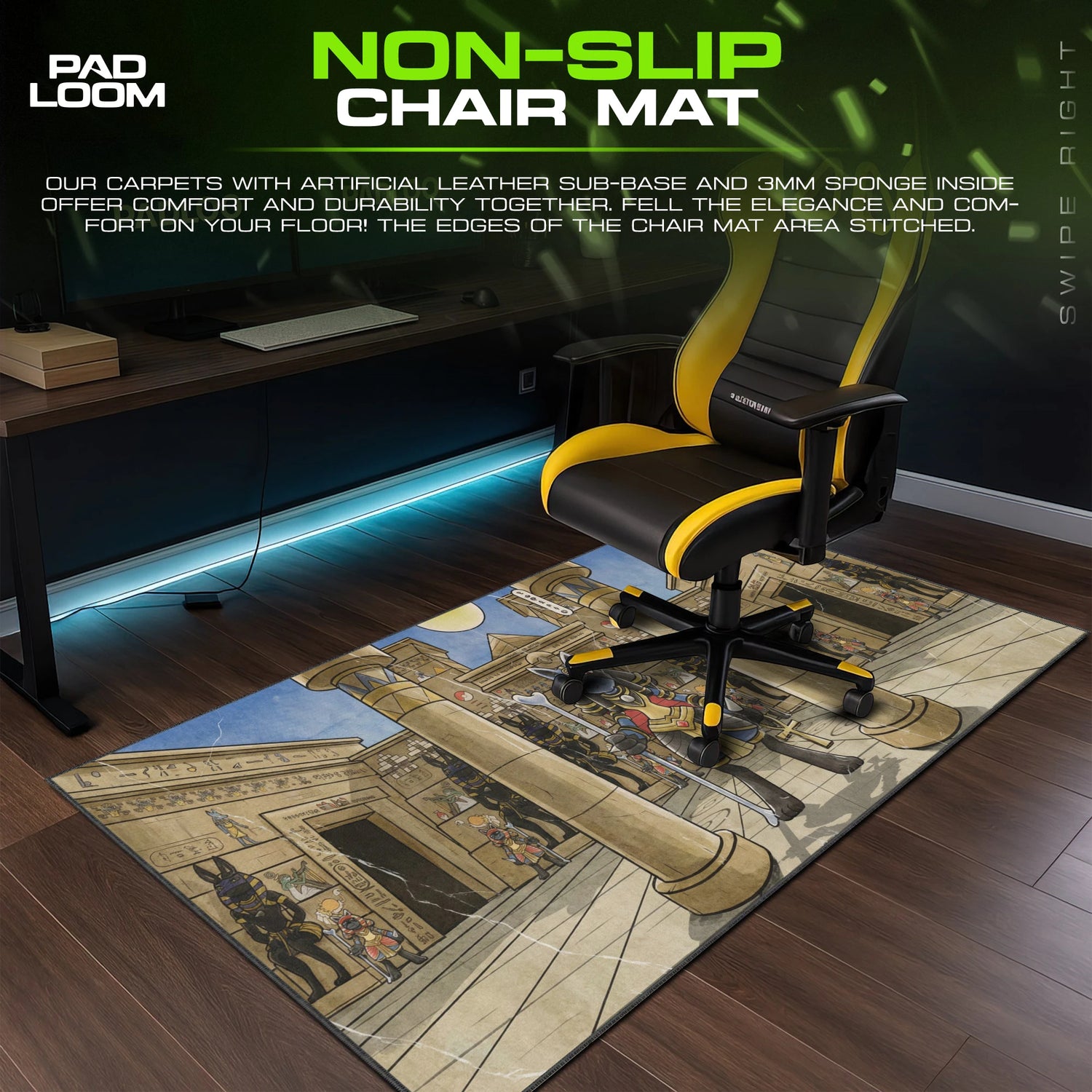 Lucario Anubis Temple Mouse Pad - Pokemon Desk Mat