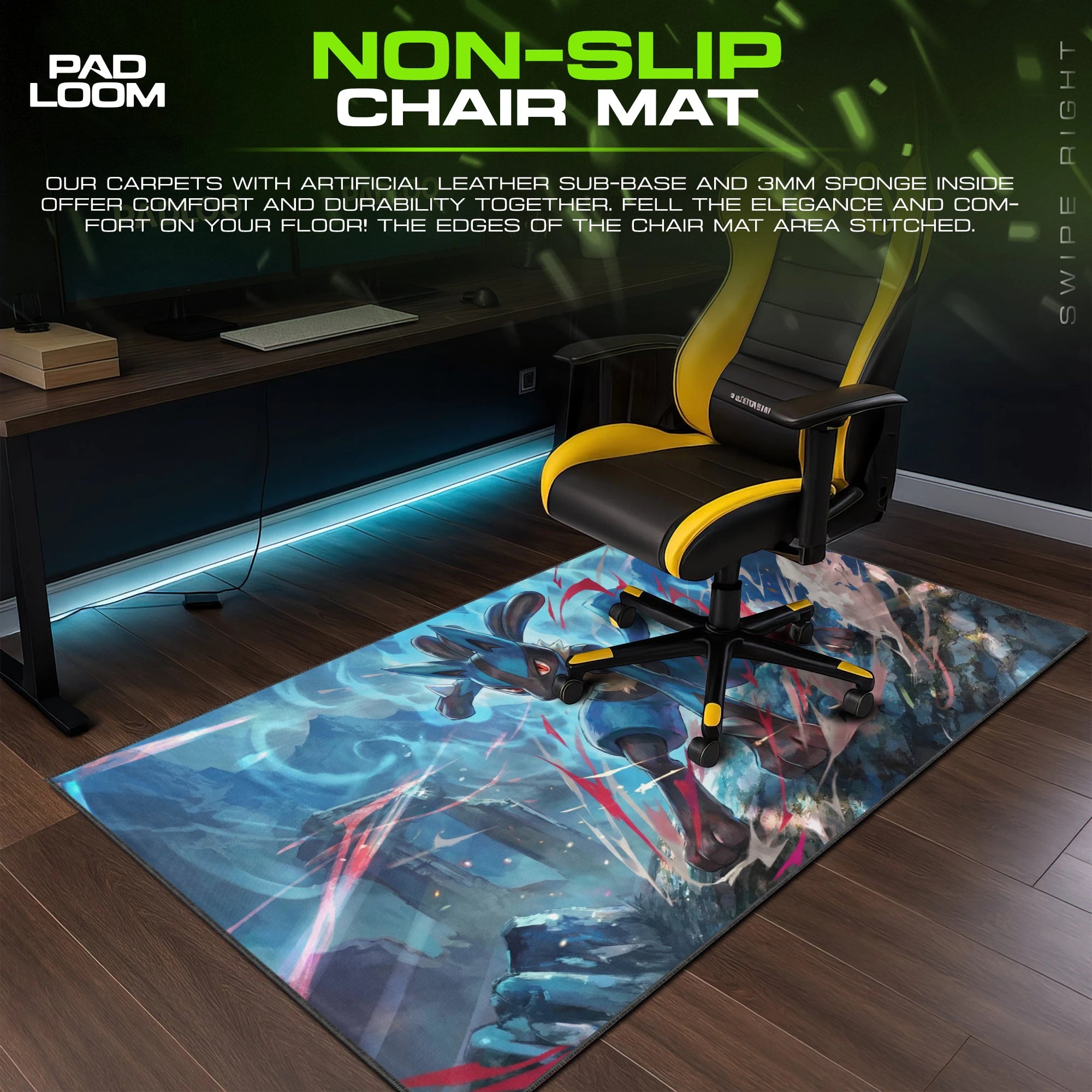 Lucario Aura Ridge Mouse Pad - Pokémon Desk Mat