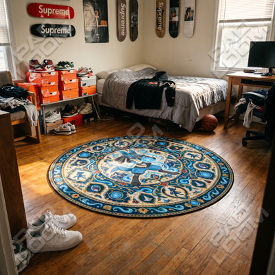 Lucario Aura Round Rug - Pokemon Chair Mat