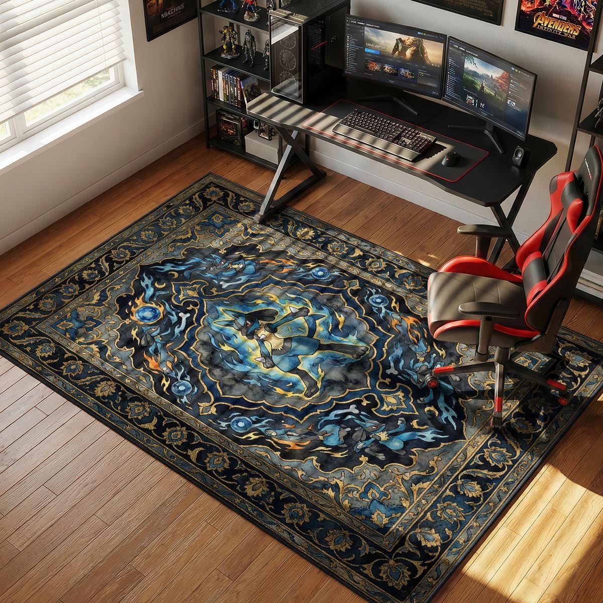 Lucario Blue Aura Chair rug — main product view