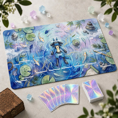 Lucario Pond Playmat - Pokemon TCG Mat