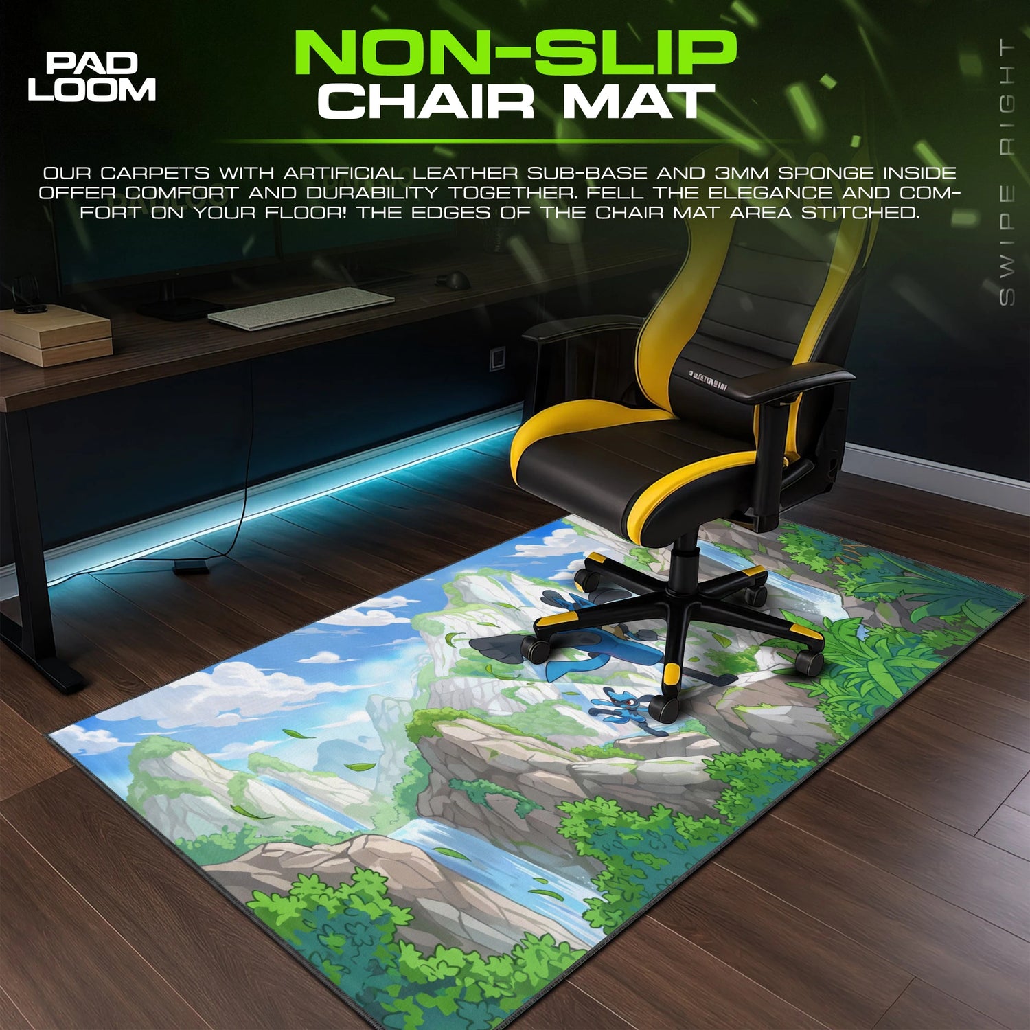 Lucario Riolu Highland Strike Mouse Pad - Pokémon Mat