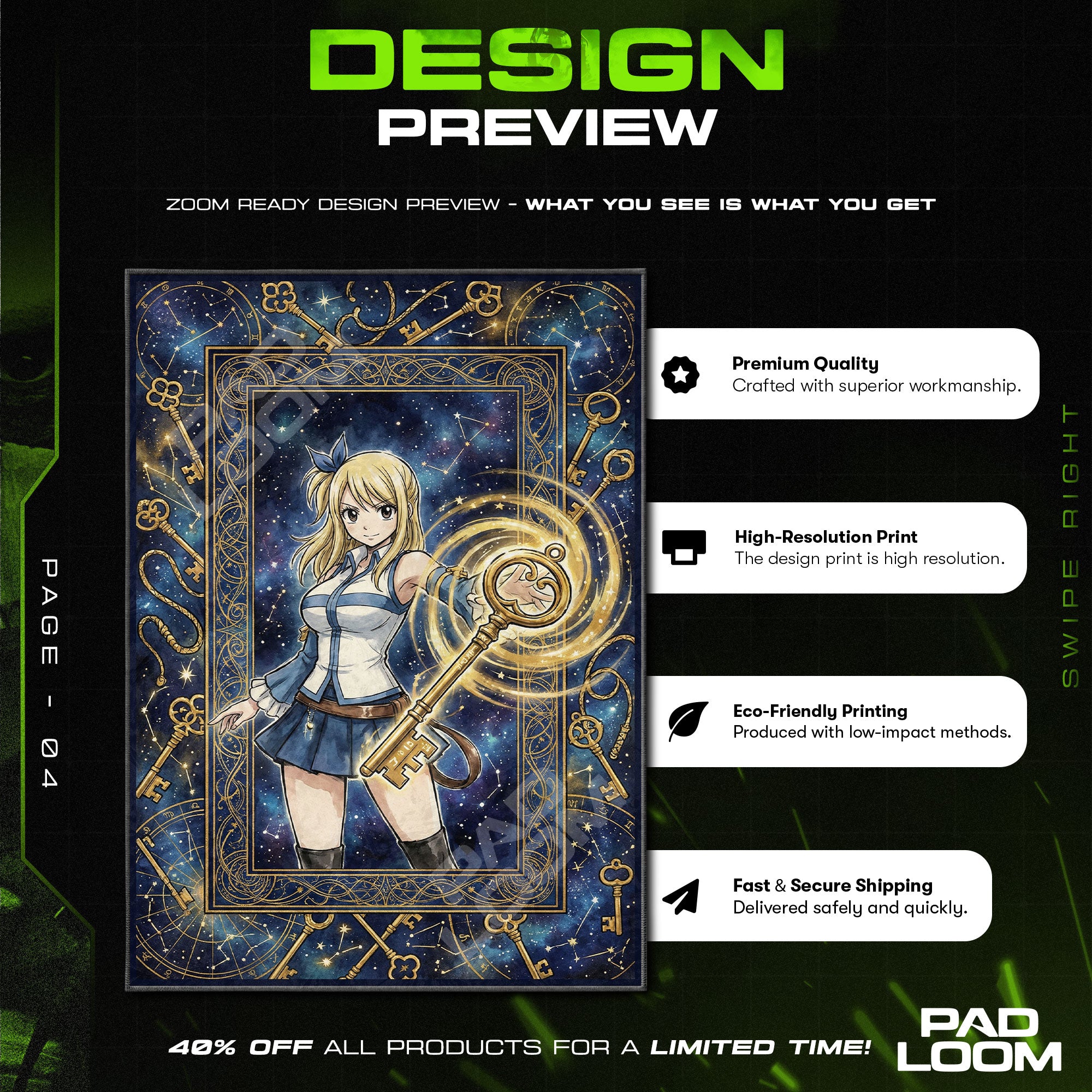 Chair character design printed on rug