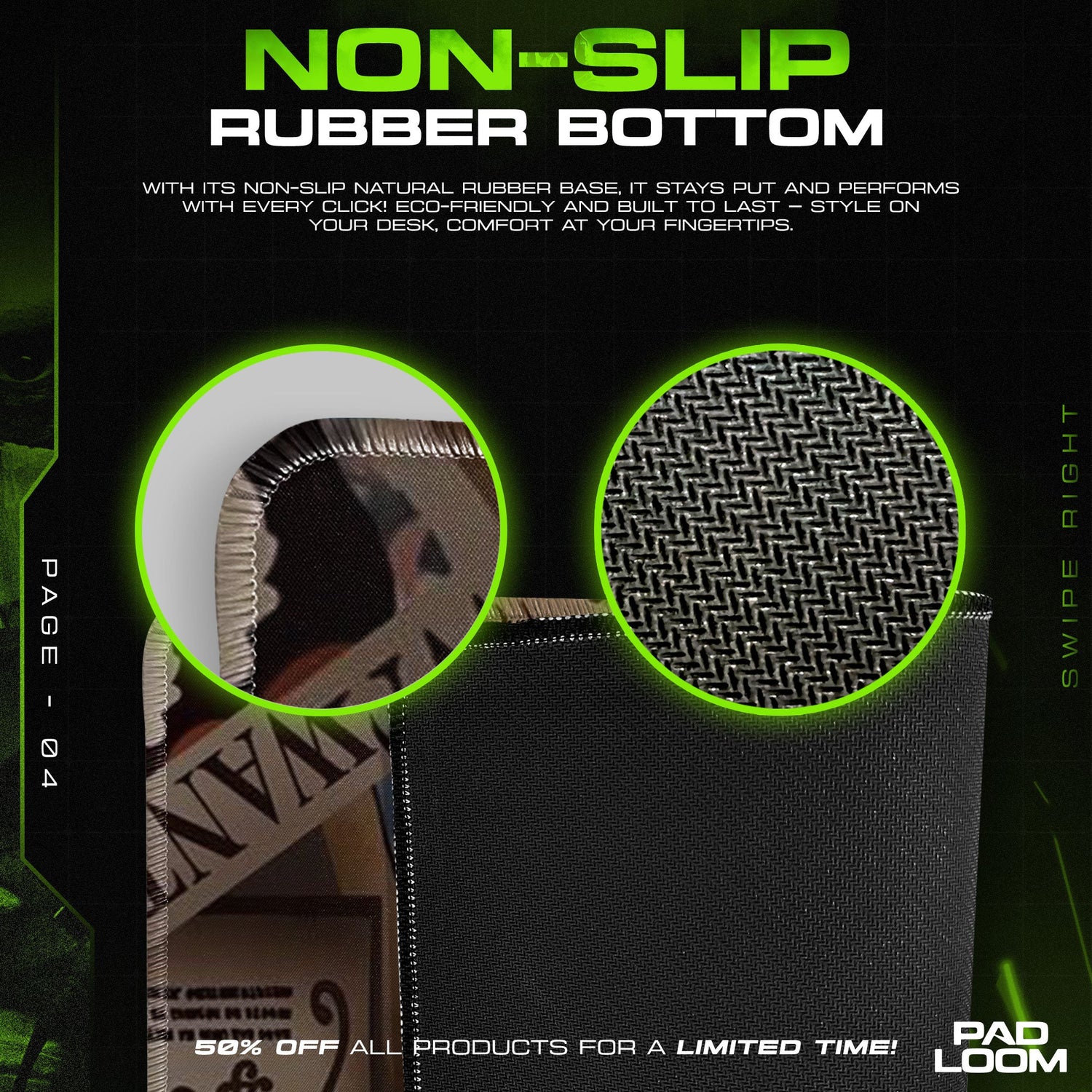 Luffy Gear 5 Mouse Pad - Wanted Legend Anime Desk Mat Padloom