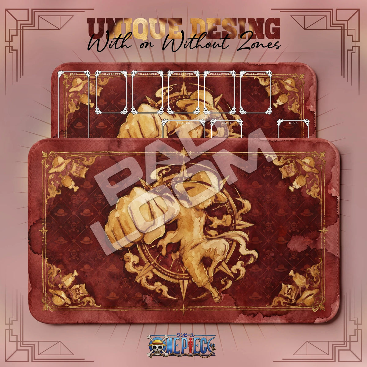 Luffy Gold Emblem Playmat - One Piece Mat