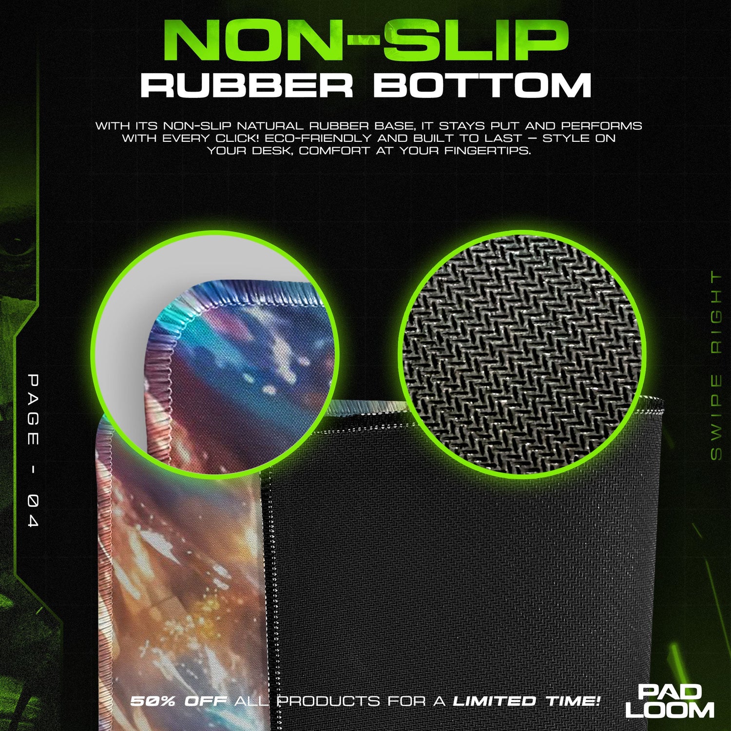 Luffy Mouse Pad - Burning Resolve Anime Desk Mat Padloom