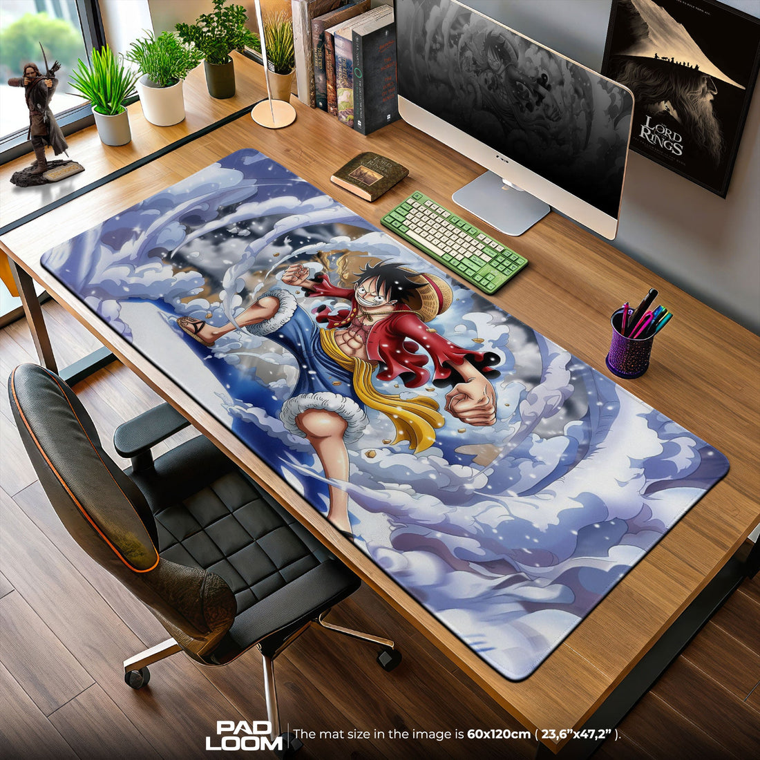 Luffy Mouse Pad - Ocean Fury Anime Desk Mat Padloom