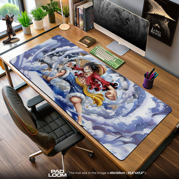 Luffy Mouse Pad - Ocean Fury Anime Desk Mat Padloom