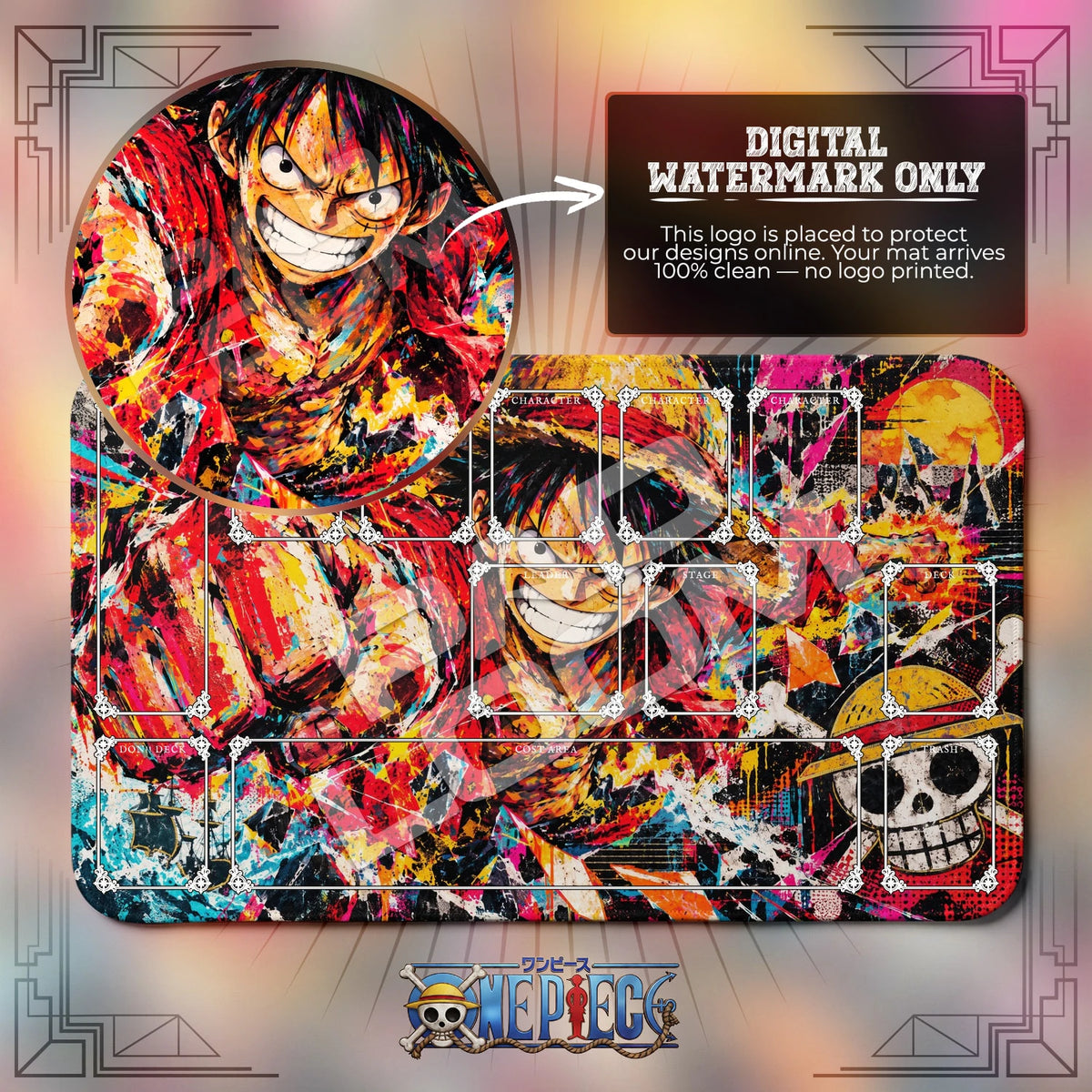 Luffy Splash Playmat - One Piece TCG Mat