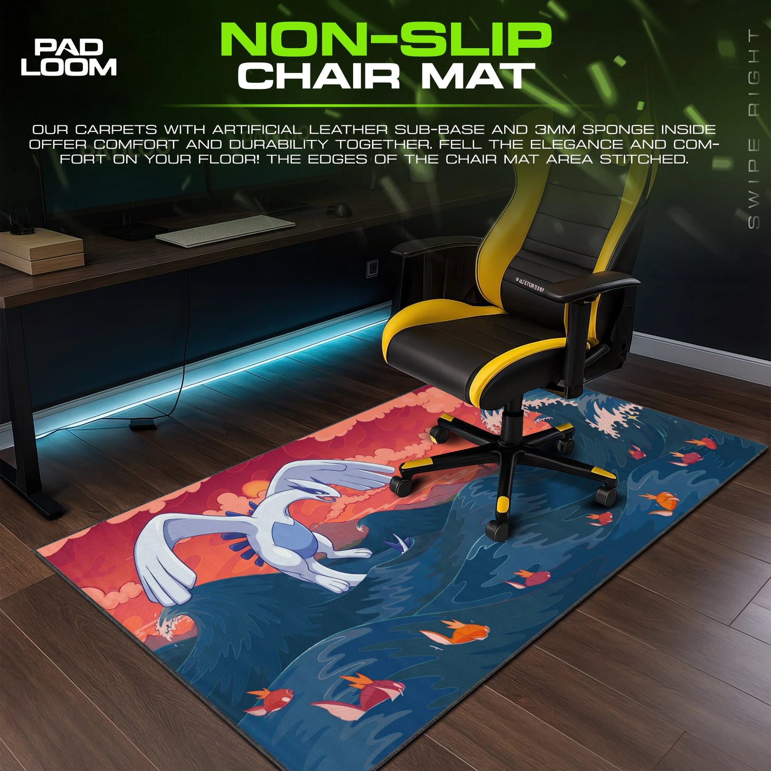 Lugia Crimson Sunset Mouse Pad - Pokémon Desk Mat