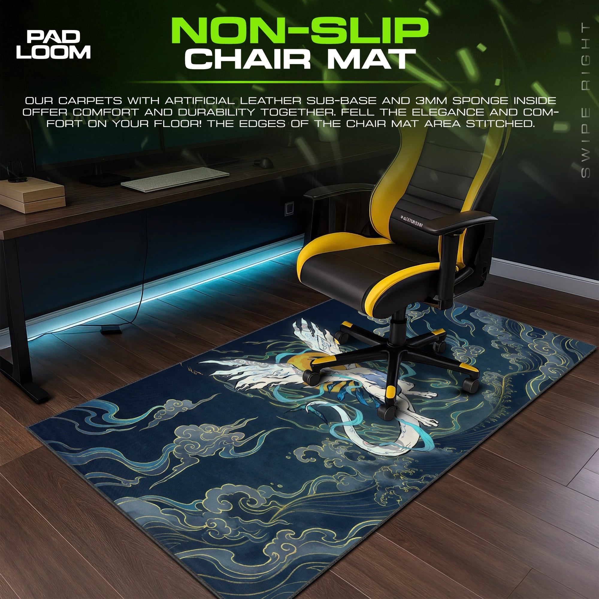 Lugia Golden Cloud Mouse Pad - Pokemon Desk Mat