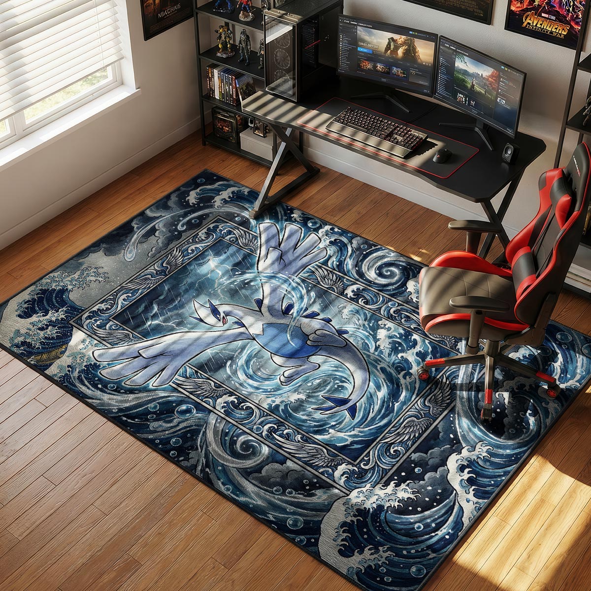 Lugia Guardian Storm Chair rug — main product view