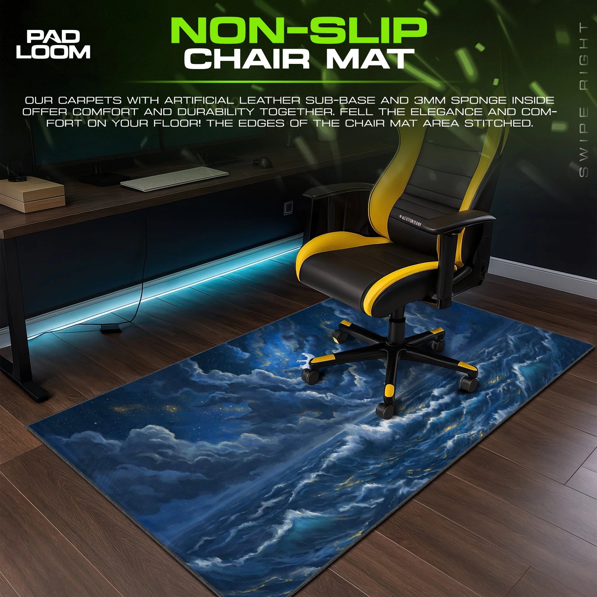 Lugia Night Sea Mouse Pad - Pokemon Desk Mat