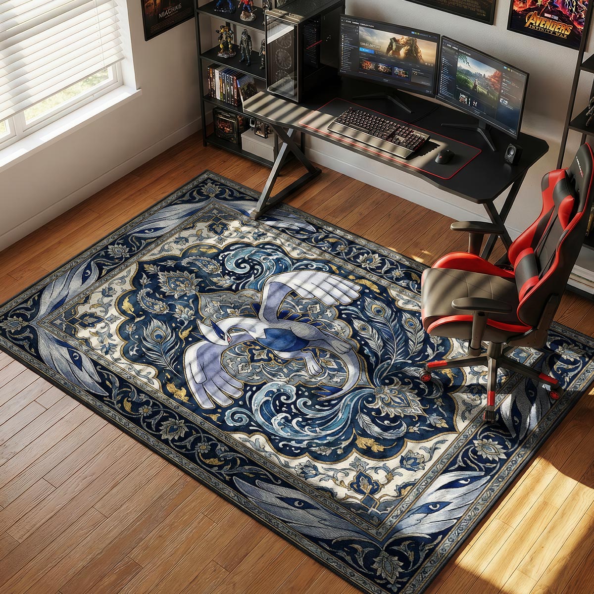 Lugia Silver Ocean Chair rug — main product view