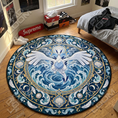Lugia Soaring Round Rug - Pokemon Chair Mat
