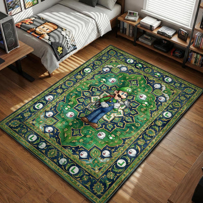 Luigi Ghost Hunter Rug - Super Mario Chair Mat