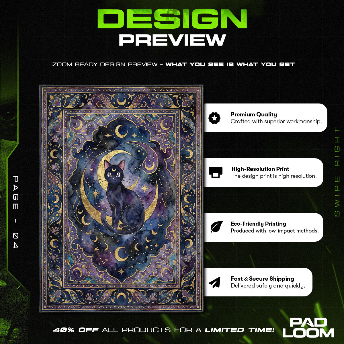 Chair character design printed on rug