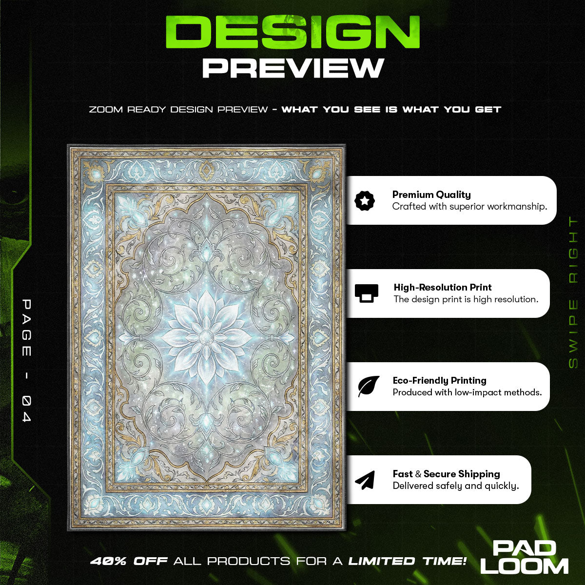 Lunare Träne Ätherischer Teppich - Nier Automata Stuhlunterlage