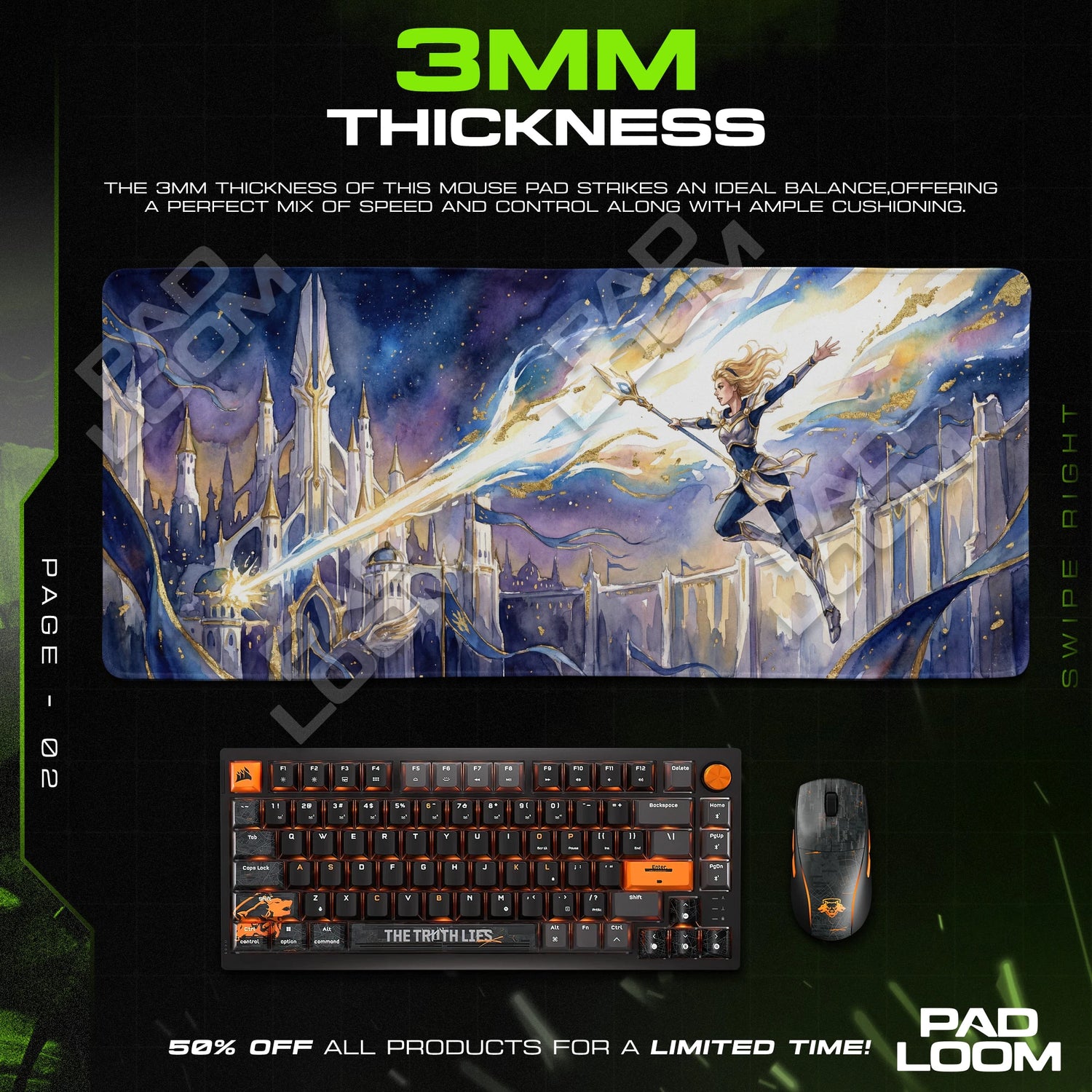 Lux Radiant Leap Mouse Pad - League of Legends Mat