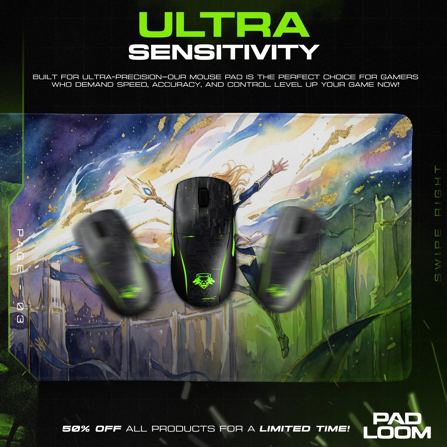 Lux Radiant Leap Mouse Pad - League of Legends Mat