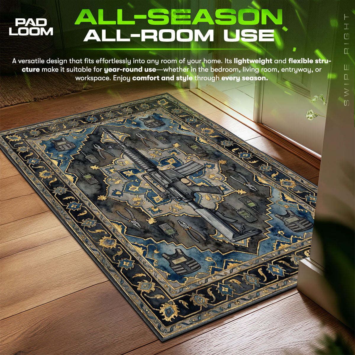 M4A4 Defuse Kit Rug - CS2 Chair Mat