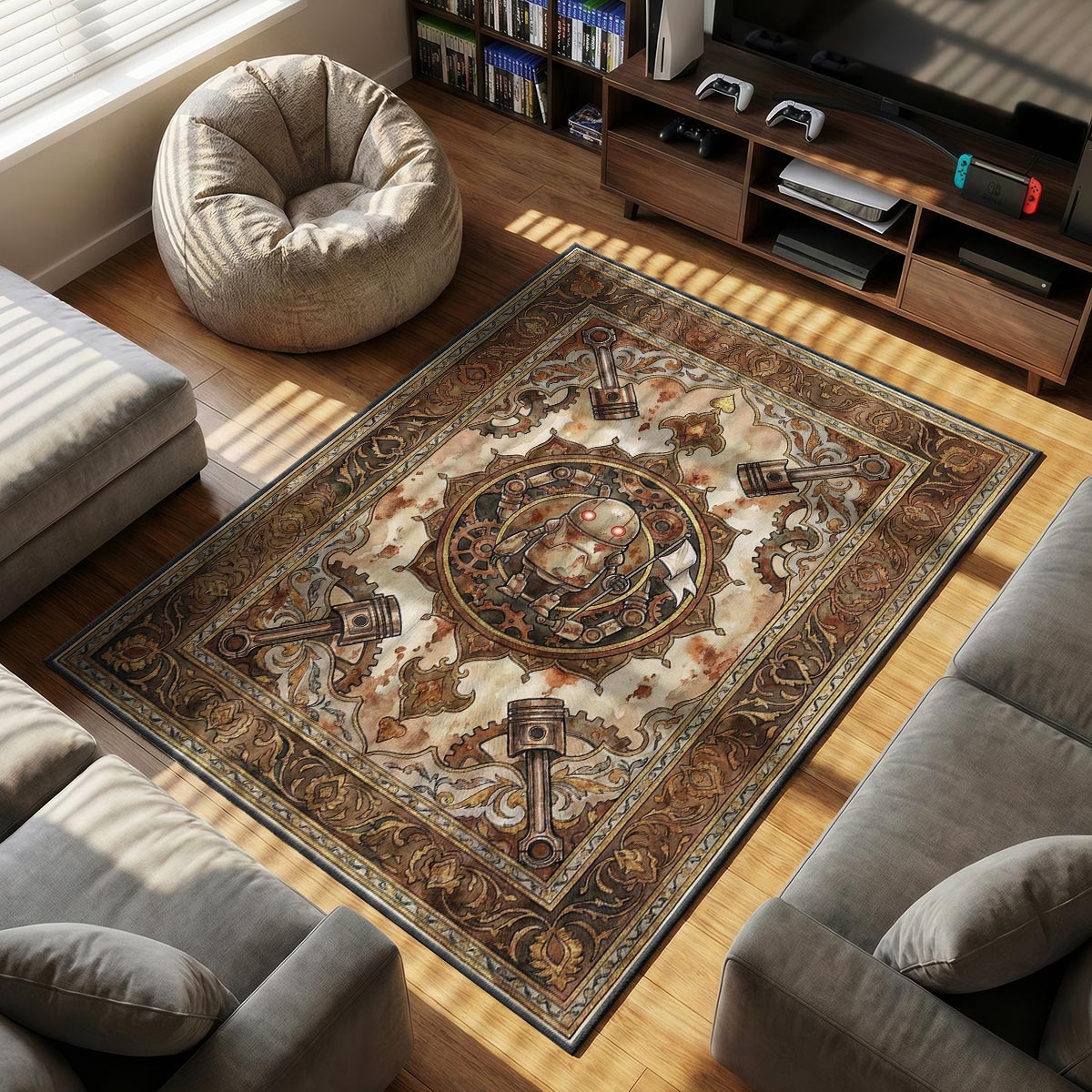 Machine Lifeform Peace Rug - Nier Automata Chair Mat