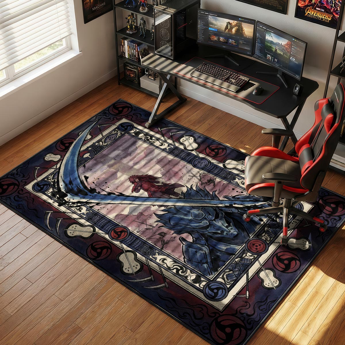 Madara Uchiha Ghost of the Uchiha Rug - Naruto Chair Mat
