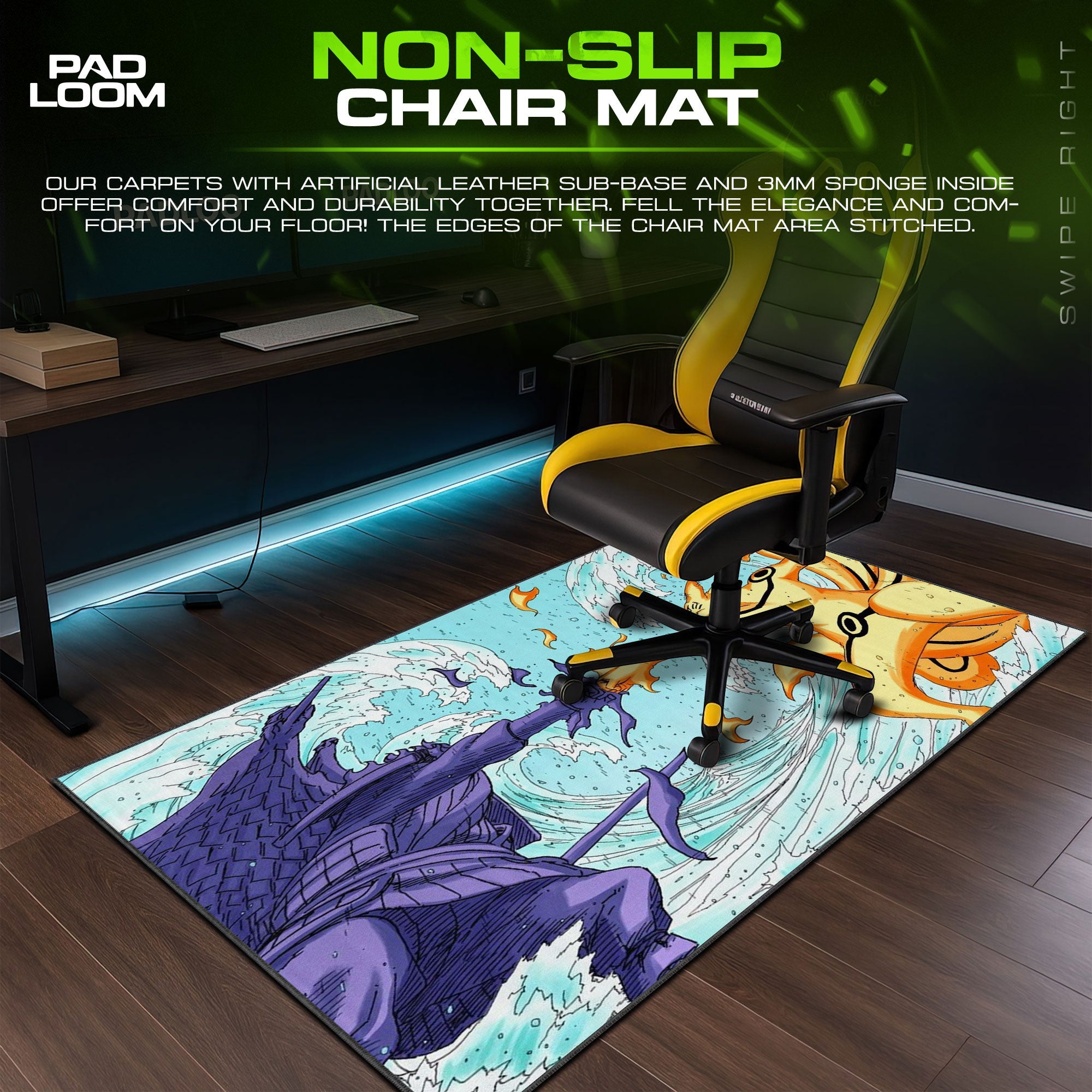 Madara vs Kurama Mouse Pad - Epic Shinobi Clash Anime Desk Mat Padloom
