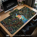 Magikarp Waterfall Leap Mouse Pad – gaming desk mat by Padloom