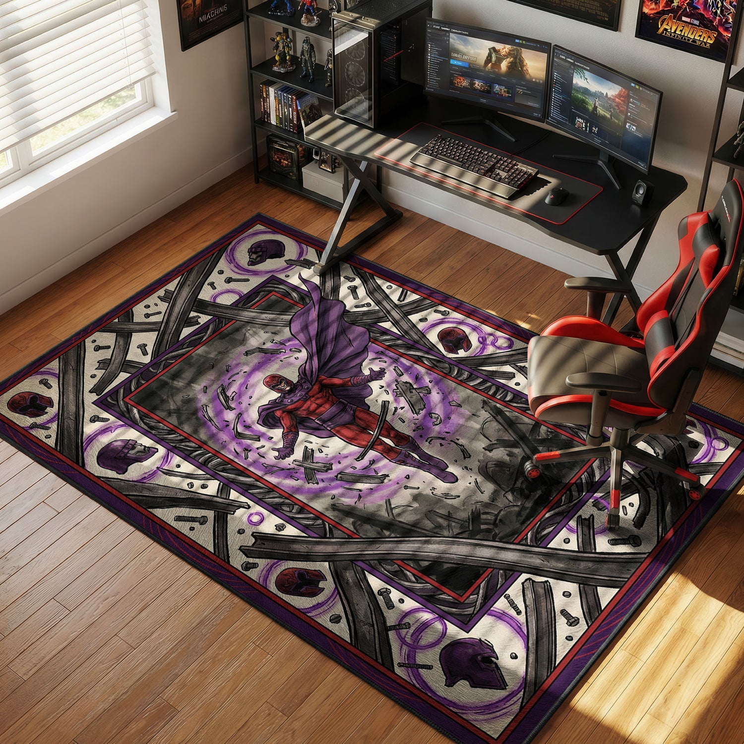 Magneto Metal Storm Marvel Rivals Chair rug — main product view